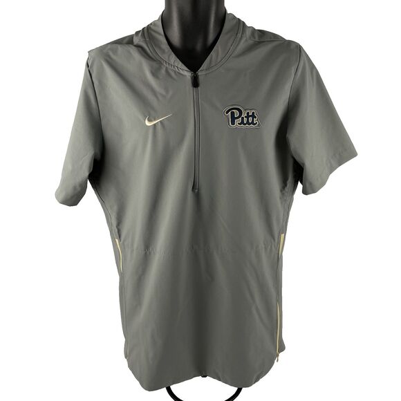 Nike Pittsburgh Panthers Team Issue Lightweight 1/4 Zip Jacket Shirt Mens Sz S - Picture 1 of 10